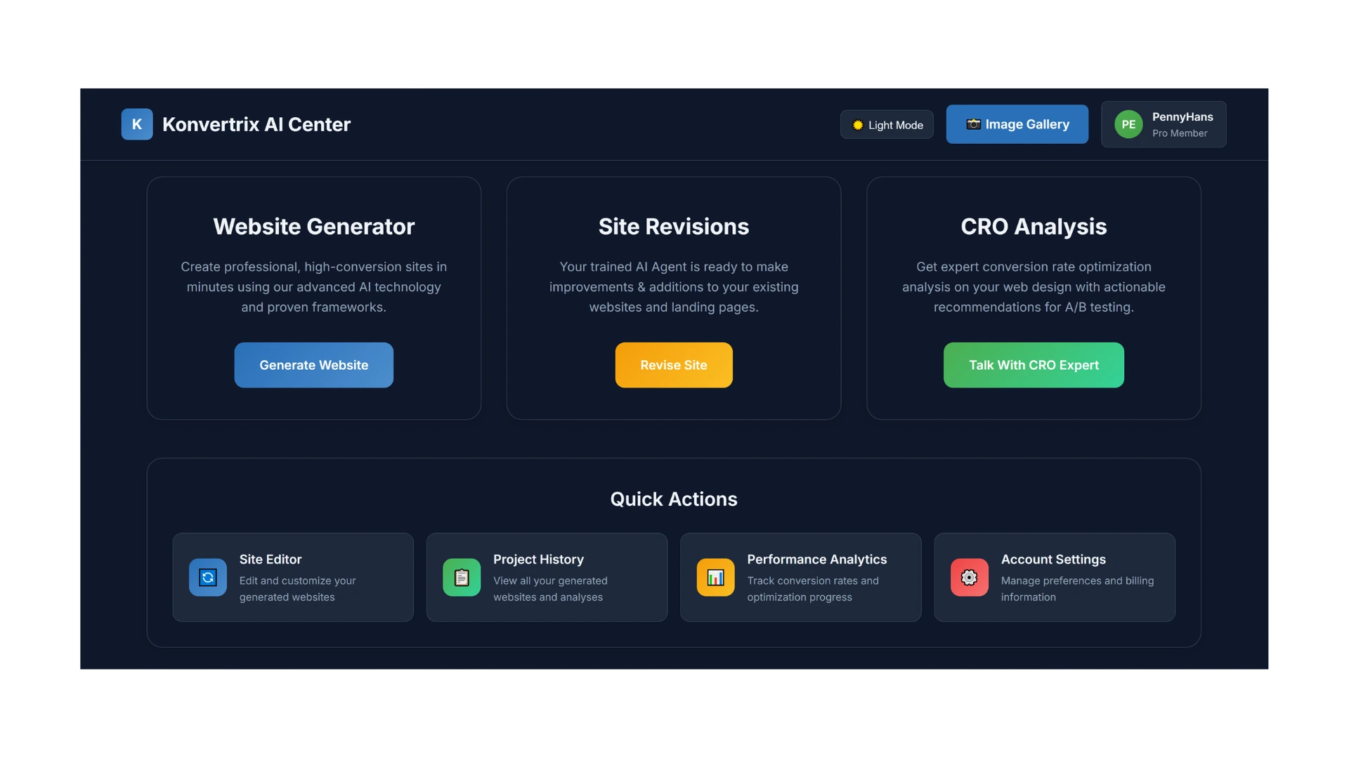 Konvertix Landing Pages